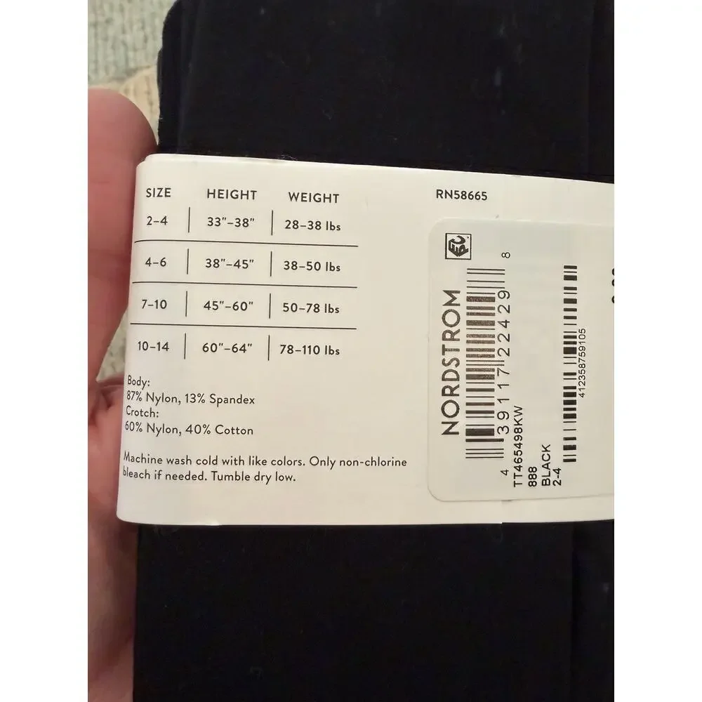 Nordstrom Tights 3 Pairs Black Womens Sz S/M NWT